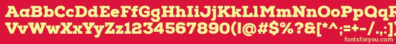 NexaSlabBlack Font – Yellow Fonts on Red Background