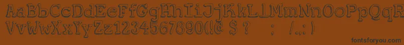 DkKoerier Font – Black Fonts on Brown Background