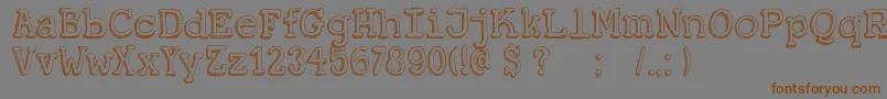 DkKoerier Font – Brown Fonts on Gray Background