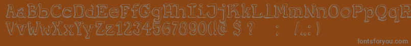 DkKoerier Font – Gray Fonts on Brown Background