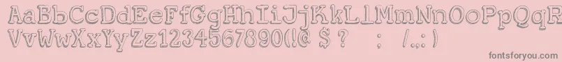 DkKoerier Font – Gray Fonts on Pink Background