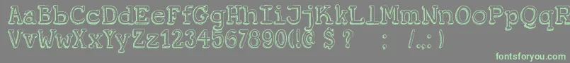 DkKoerier Font – Green Fonts on Gray Background
