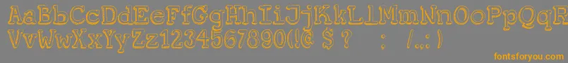 DkKoerier Font – Orange Fonts on Gray Background