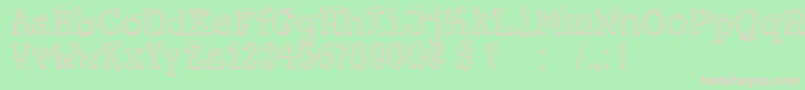 DkKoerier Font – Pink Fonts on Green Background