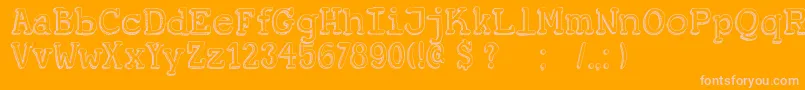 DkKoerier Font – Pink Fonts on Orange Background