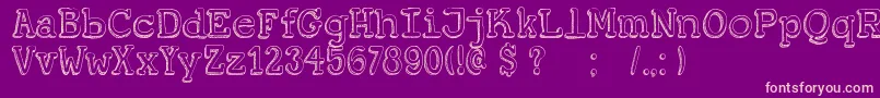 DkKoerier Font – Pink Fonts on Purple Background