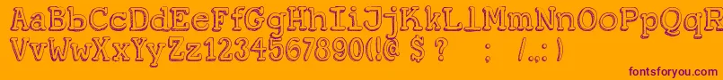 DkKoerier Font – Purple Fonts on Orange Background