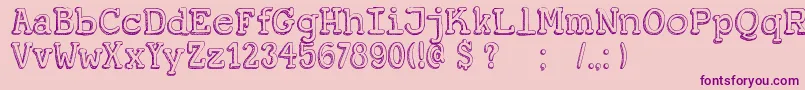 DkKoerier Font – Purple Fonts on Pink Background