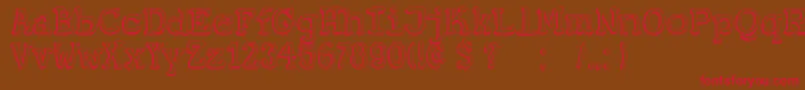 DkKoerier Font – Red Fonts on Brown Background