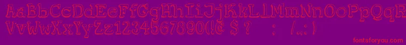DkKoerier Font – Red Fonts on Purple Background