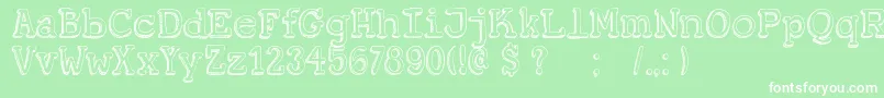 DkKoerier Font – White Fonts on Green Background