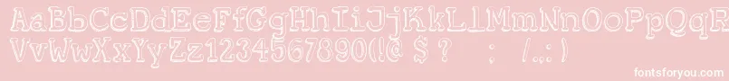 DkKoerier Font – White Fonts on Pink Background
