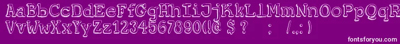 DkKoerier Font – White Fonts on Purple Background