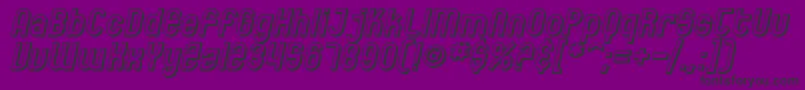 Шрифт SfEccentricOpusShadedOblique – чёрные шрифты на фиолетовом фоне