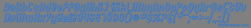SfEccentricOpusShadedOblique Font – Blue Fonts on Gray Background