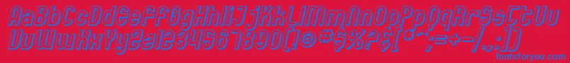 SfEccentricOpusShadedOblique Font – Blue Fonts on Red Background
