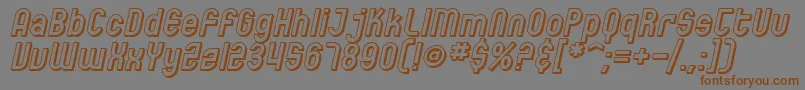 SfEccentricOpusShadedOblique Font – Brown Fonts on Gray Background