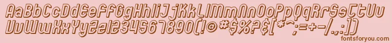 SfEccentricOpusShadedOblique Font – Brown Fonts on Pink Background