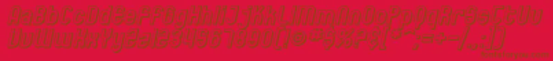 SfEccentricOpusShadedOblique Font – Brown Fonts on Red Background