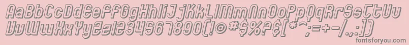SfEccentricOpusShadedOblique Font – Gray Fonts on Pink Background