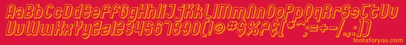 SfEccentricOpusShadedOblique Font – Orange Fonts on Red Background
