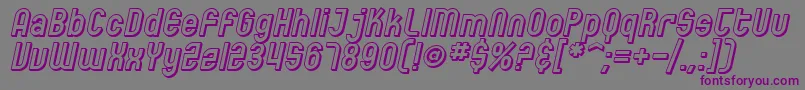 SfEccentricOpusShadedOblique Font – Purple Fonts on Gray Background