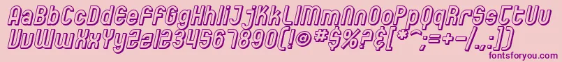 SfEccentricOpusShadedOblique Font – Purple Fonts on Pink Background