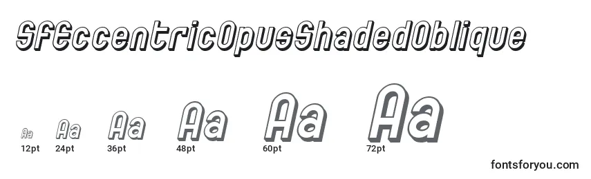 SfEccentricOpusShadedOblique Font Sizes