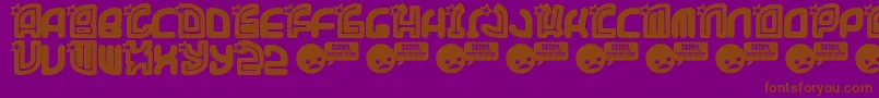 Supet Font – Brown Fonts on Purple Background