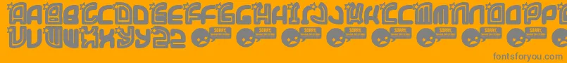 Supet Font – Gray Fonts on Orange Background