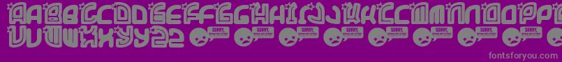 Supet Font – Gray Fonts on Purple Background