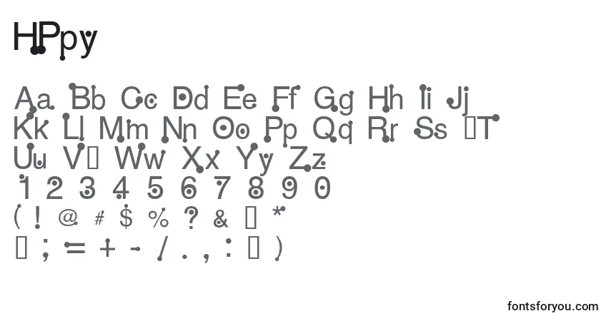 Fuente HPpy - alfabeto, números, caracteres especiales