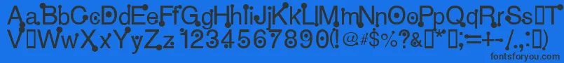 HPpy Font – Black Fonts on Blue Background