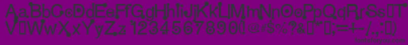 HPpy Font – Black Fonts on Purple Background