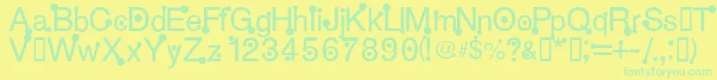 fuente HPpy – Fuentes Verdes Sobre Fondo Amarillo