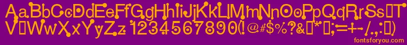 HPpy Font – Orange Fonts on Purple Background