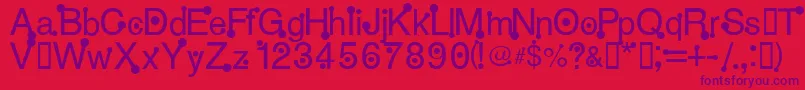 HPpy Font – Purple Fonts on Red Background