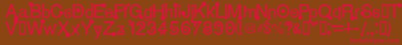 HPpy Font – Red Fonts on Brown Background