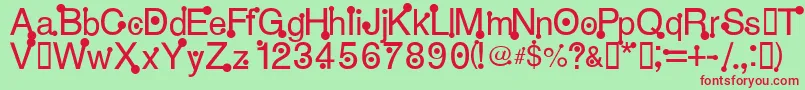 HPpy Font – Red Fonts on Green Background