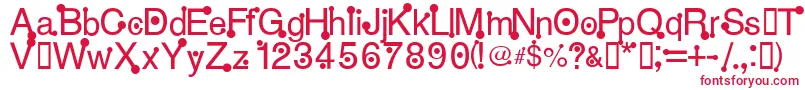フォントHPpy – 白い背景に赤い文字