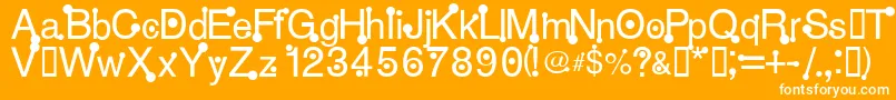 HPpy Font – White Fonts on Orange Background