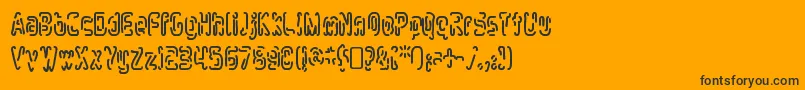 MlurmlryRegular Font – Black Fonts on Orange Background