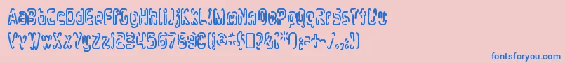 MlurmlryRegular Font – Blue Fonts on Pink Background