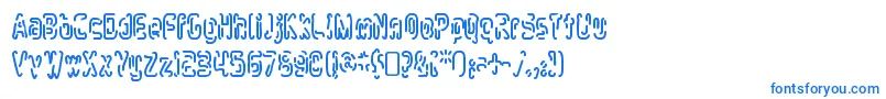 MlurmlryRegular Font – Blue Fonts on White Background