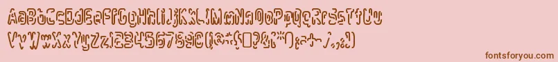 MlurmlryRegular Font – Brown Fonts on Pink Background