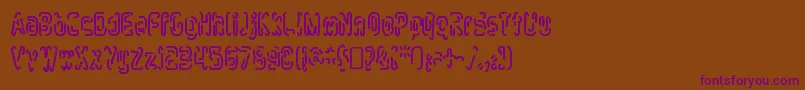 MlurmlryRegular Font – Purple Fonts on Brown Background