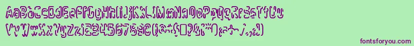 MlurmlryRegular Font – Purple Fonts on Green Background