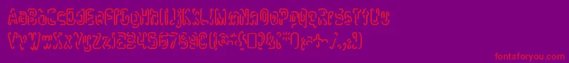 MlurmlryRegular Font – Red Fonts on Purple Background