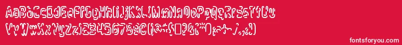 MlurmlryRegular Font – White Fonts on Red Background