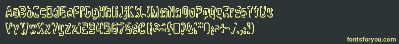 MlurmlryRegular Font – Yellow Fonts on Black Background